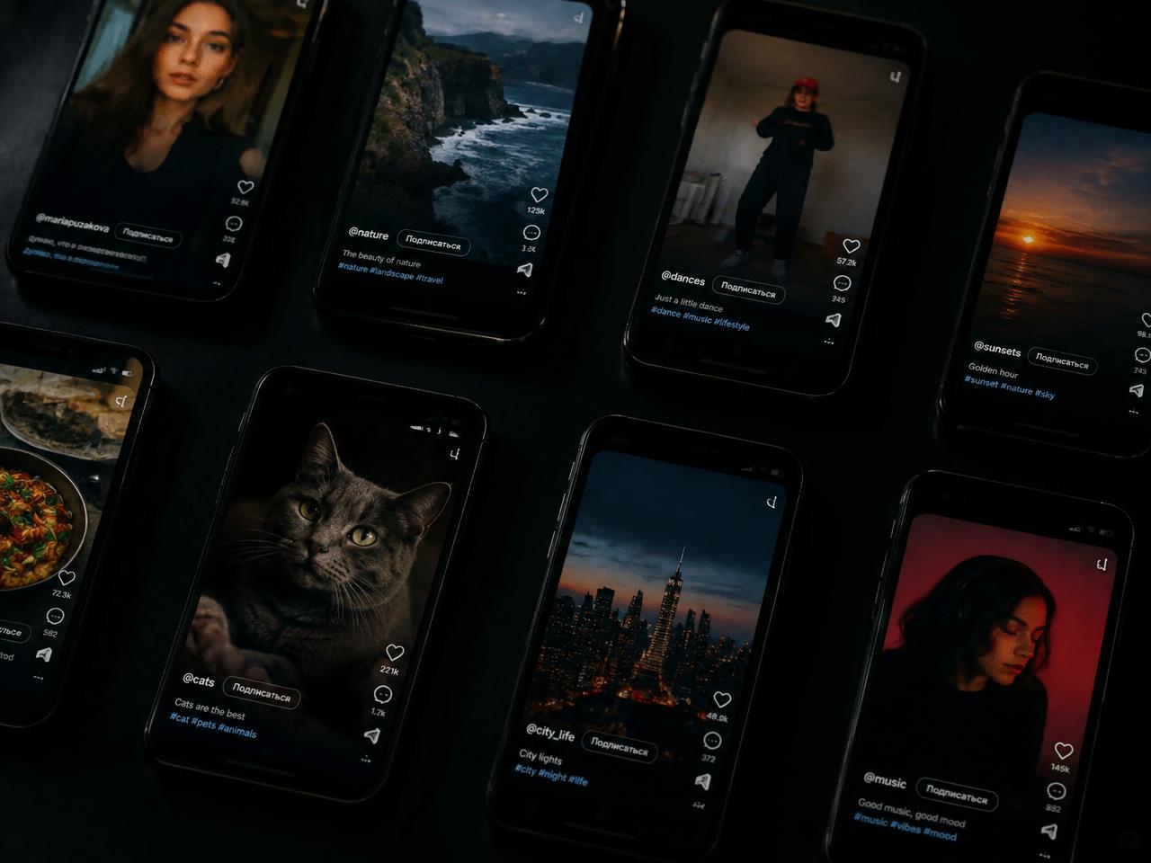 Short-form social content on phones